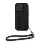 BMW Leather Signature and Strap Black Kryt iPhone 16 Pro