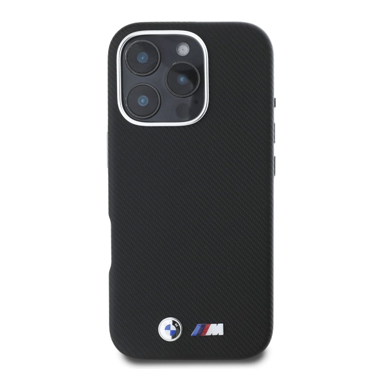 BMW M PU Kevlar Metal Logo Black Kryt iPhone 16 Pro Max