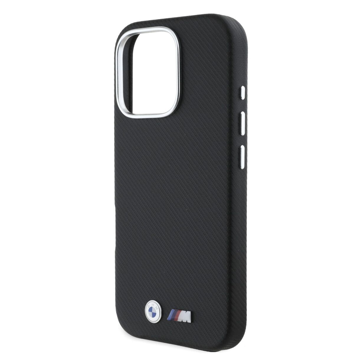 BMW M PU Kevlar Metal Logo Black Kryt iPhone 16 Pro Max