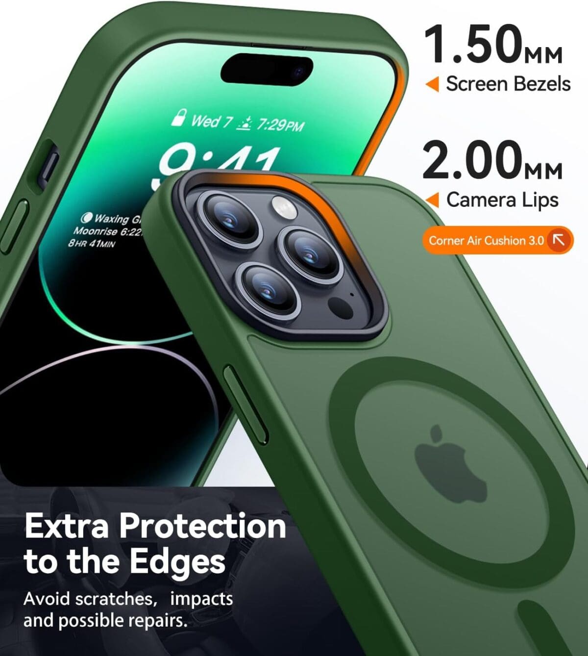 Frosted Magsafe BHcase Dark Green Kryt iPhone 13 Pro