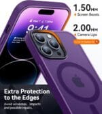 Frosted Magsafe BHcase Dark Purple Kryt iPhone 13 Pro