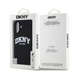 DKNY Liquid Silicone Arch Logo MagSafe Black Kryt iPhone 16 Plus