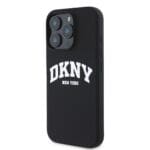DKNY Liquid Silicone Arch Logo MagSafe Black Kryt iPhone 16 Pro Max