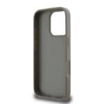 DKNY PU Leather Checkered Pattern and Stripe Beige Kryt iPhone 16 Pro Max