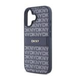 DKNY PU Leather Repeat Pattern Tonal Stripe Blue Kryt iPhone 16
