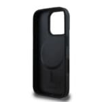 DKNY PU Leather Stack Logo MagSafe Black Kryt iPhone 16 Pro Max