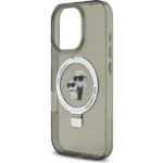 Karl Lagerfeld Ringstand Karl and Choupette MagSafe Black Kryt iPhone 16 Pro Max