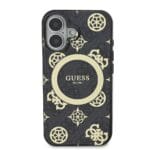 Guess IML 4G Peony MagSafe Black Kryt iPhone 16
