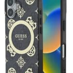 Guess IML 4G Peony MagSafe Black Kryt iPhone 16