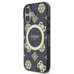 Guess IML 4G Peony MagSafe Black Kryt iPhone 16