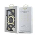 Guess IML 4G Peony MagSafe Black Kryt iPhone 16