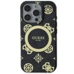 Guess IML 4G Peony MagSafe Black Kryt iPhone 16 Pro