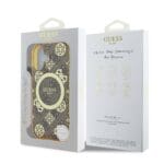 Guess IML 4G Peony MagSafe Brown Kryt iPhone 16