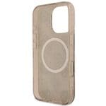 Guess IML 4G Peony MagSafe Brown Kryt iPhone 16 Pro Max