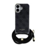 Guess IML 4G Printed Crossbody Black Kryt iPhone 16