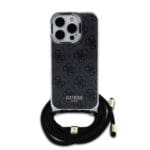 Guess IML 4G Printed Crossbody Black Kryt iPhone 16 Pro