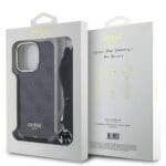 Guess IML 4G Printed Crossbody Black Kryt iPhone 16 Pro