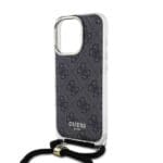 Guess IML 4G Printed Crossbody Black Kryt iPhone 16 Pro Max