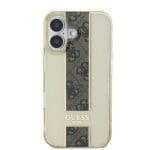 Guess IML Middle 4G Stripe Brown Kryt iPhone 16