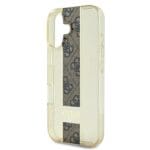 Guess IML Middle 4G Stripe Brown Kryt iPhone 16