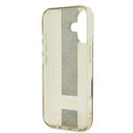 Guess IML Middle 4G Stripe Brown Kryt iPhone 16