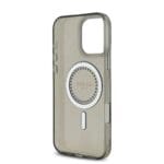 Guess IML Rhinestones Ring MagSafe Black Kryt iPhone 16 Pro