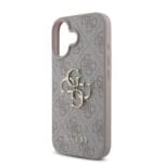 Guess PU 4G Metal Logo Pink Kryt iPhone 16