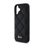 Guess PU Leather Quilted Black Kryt iPhone 16