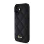 Guess PU Leather Quilted Black Kryt iPhone 16 Plus
