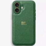 BHcase Camera Leather Monogram Baby Blue Kryt iPhone 16