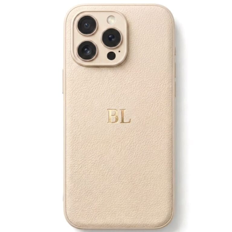 BHcase Camera Leather Monogram Baby Blue Kryt iPhone 16 Pro