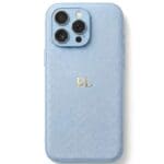 BHcase Camera Leather Monogram Baby Blue Kryt iPhone 16 Pro