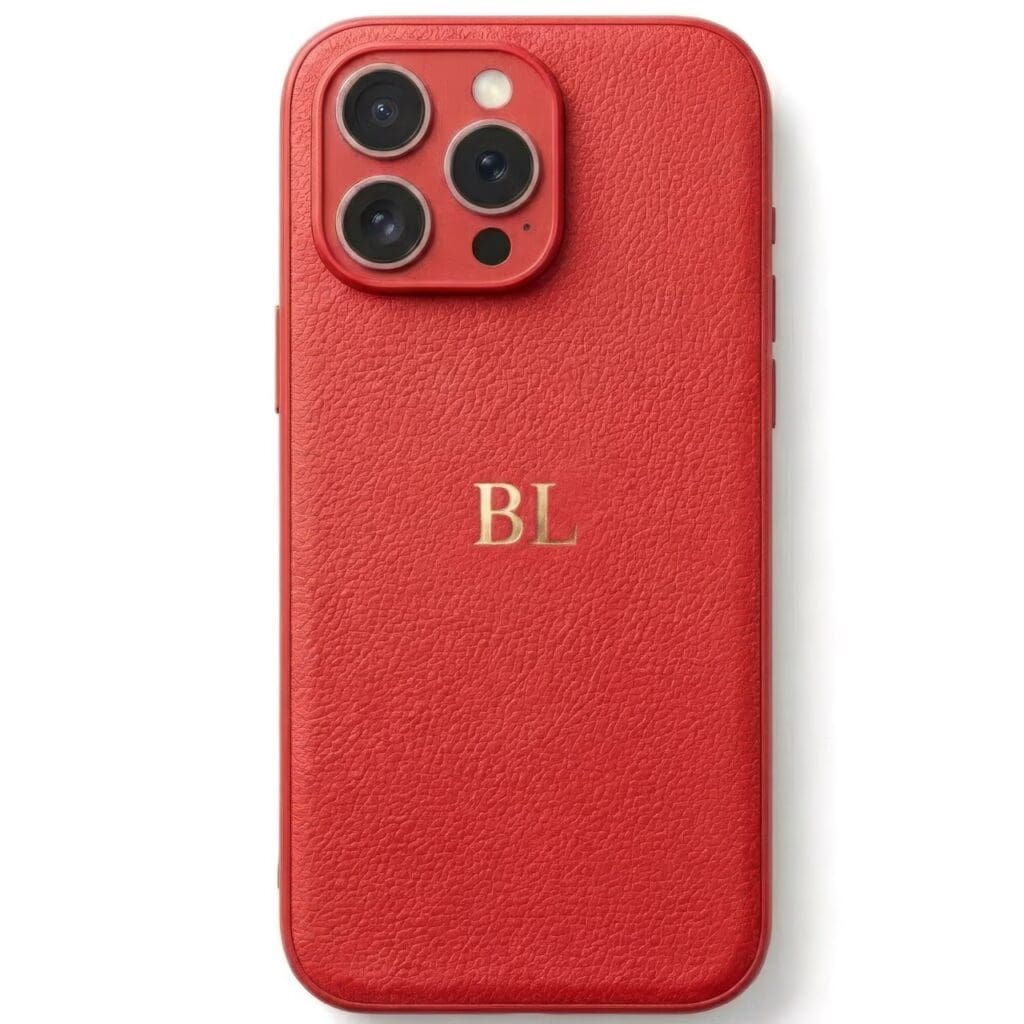 BHcase Camera Leather Monogram Baby Blue Kryt iPhone 16 Pro