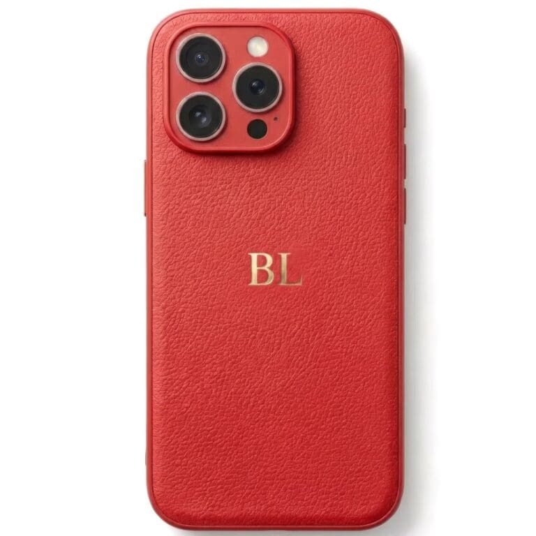 BHcase Camera Leather Monogram Baby Blue Kryt iPhone 16 Pro