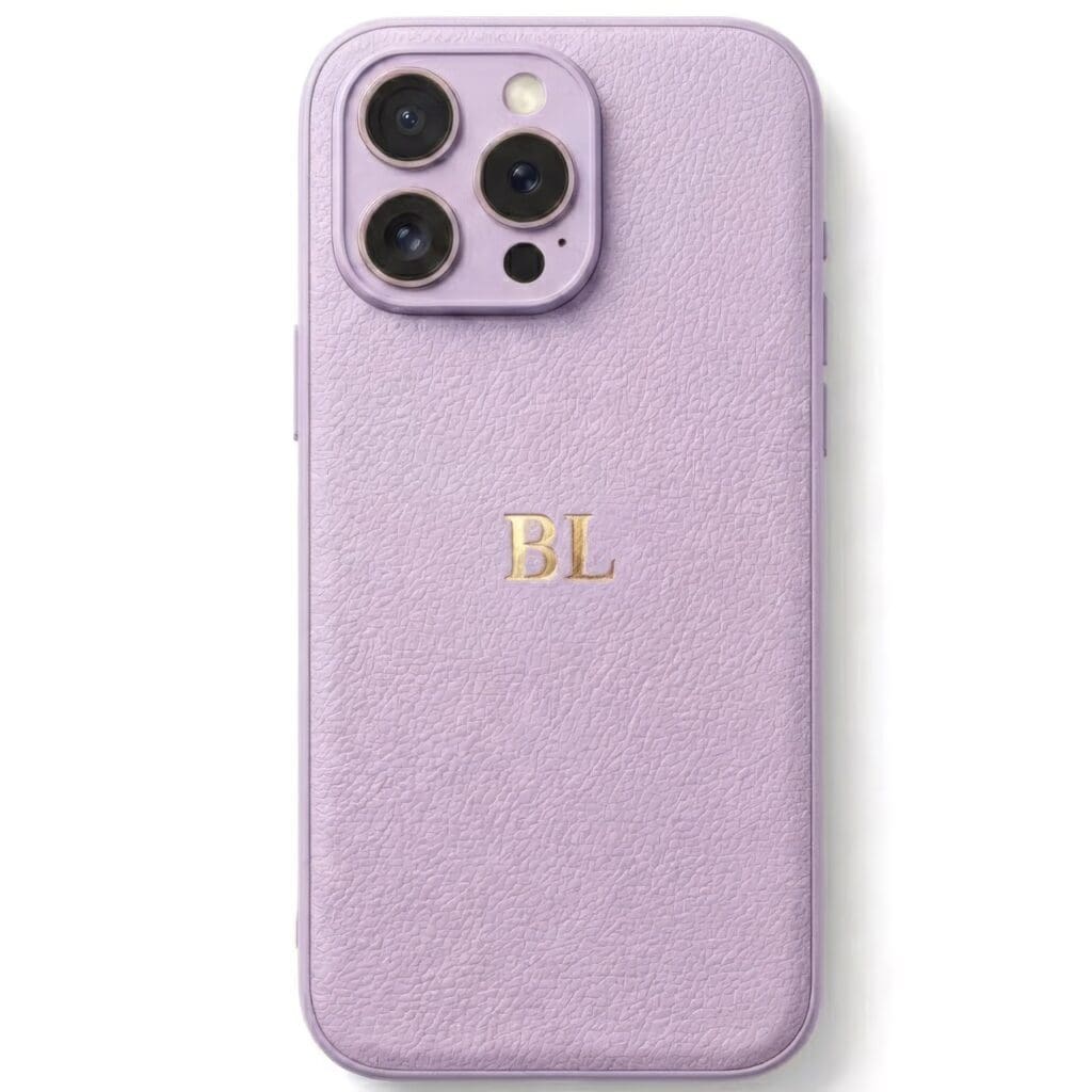 BHcase Camera Leather Monogram Baby Blue Kryt iPhone 16 Pro