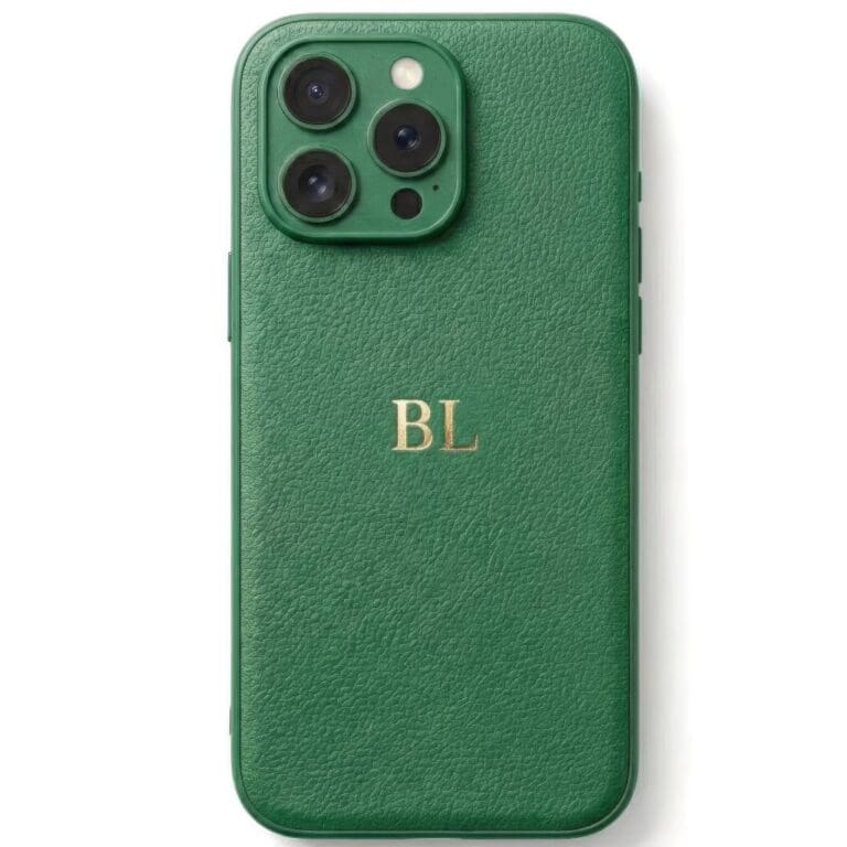 BHcase Camera Leather Monogram Green Kryt iPhone 16 Pro Max