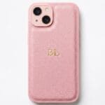 BHcase Camera Leather Monogram Baby Blue Kryt iPhone 15