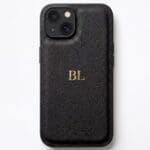 BHcase Camera Leather Monogram Baby Blue Kryt iPhone 15