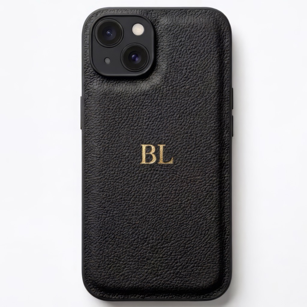 BHcase Camera Leather Monogram Baby Blue Kryt iPhone 15