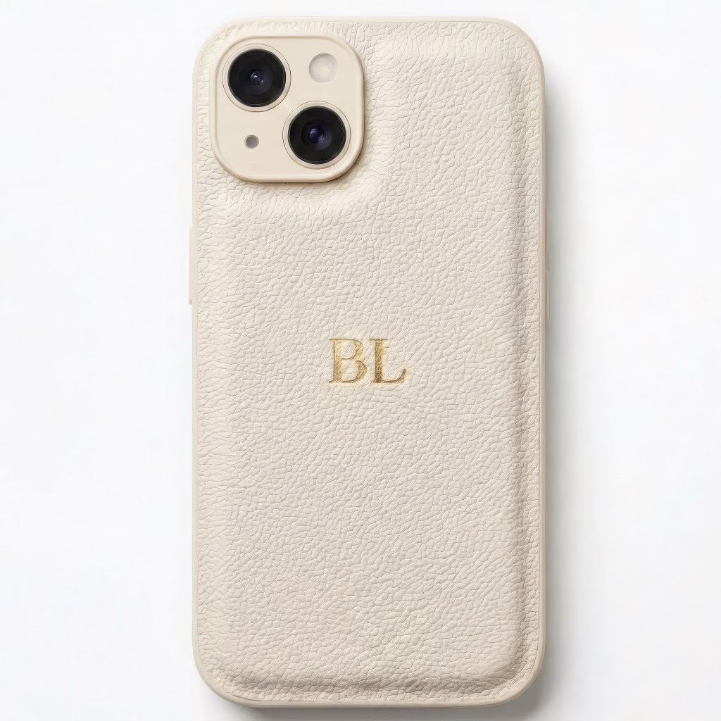 BHcase Camera Leather Monogram Baby Blue Kryt iPhone 15