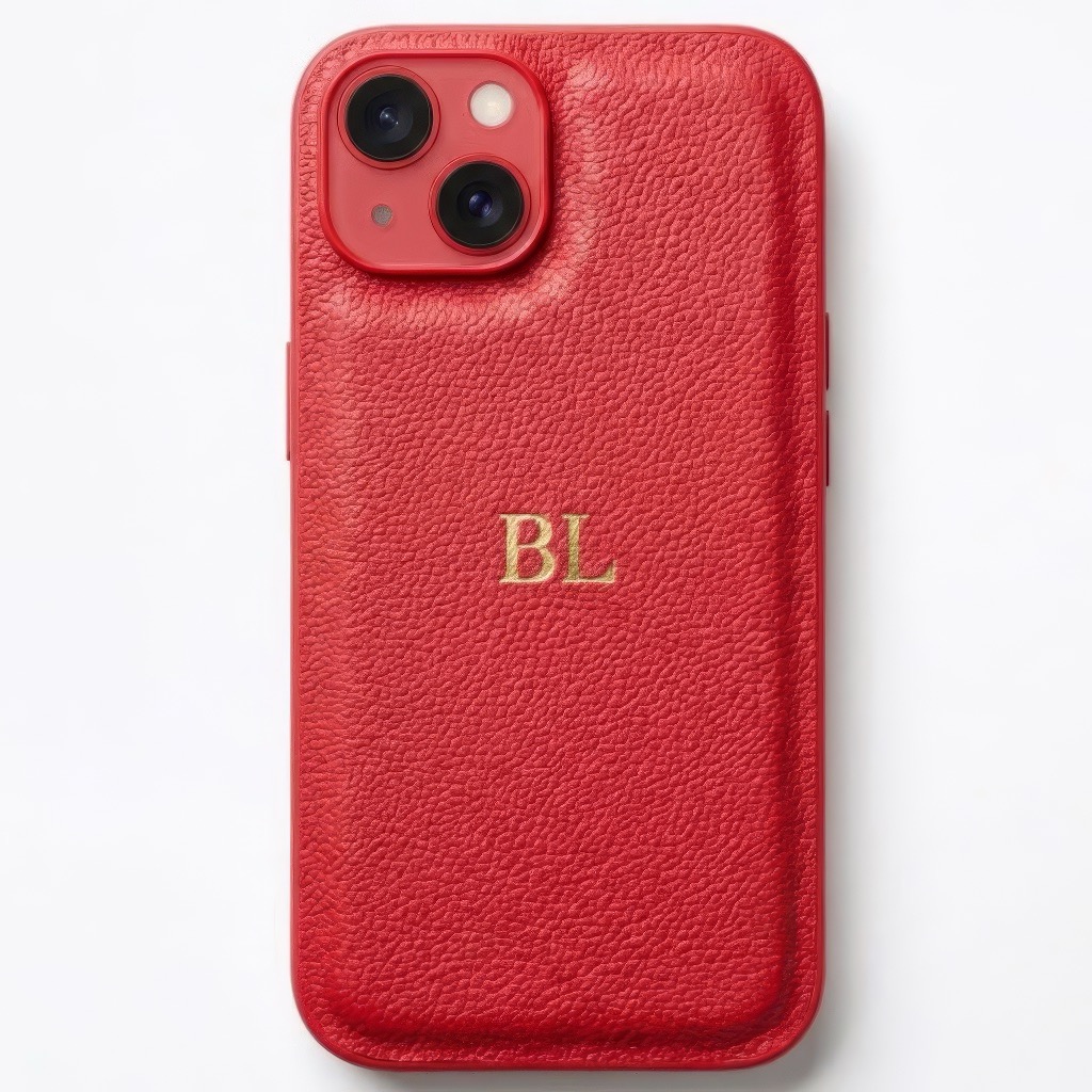 BHcase Camera Leather Monogram Baby Blue Kryt iPhone 15