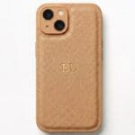 BHcase Camera Leather Monogram Baby Blue Kryt iPhone 15