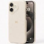 BHcase Leather Monogram Black Kryt iPhone 16