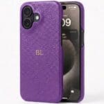 BHcase Leather Monogram Black Kryt iPhone 16