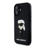 Karl Lagerfeld 3D Rubber Ikonik Black Kryt iPhone 16