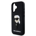 Karl Lagerfeld 3D Rubber Ikonik Black Kryt iPhone 16