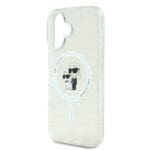 Karl Lagerfeld IML Glitter Karl and Choupette MagSafe Transparent Kryt iPhone 16
