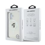 Karl Lagerfeld IML Glitter Karl and Choupette MagSafe Transparent Kryt iPhone 16