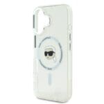 Karl Lagerfeld IML Karl Head Metal Frame MagSafe Transparent Kryt iPhone 16