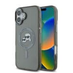 Karl Lagerfeld IML K&CH Heads Metal Frame MagSafe Black Kryt iPhone 16